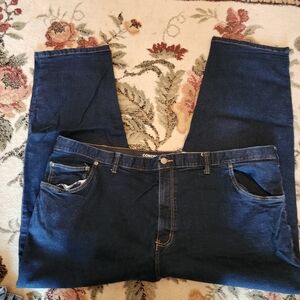 Relaxed Blue Jeans with Vintage Fade